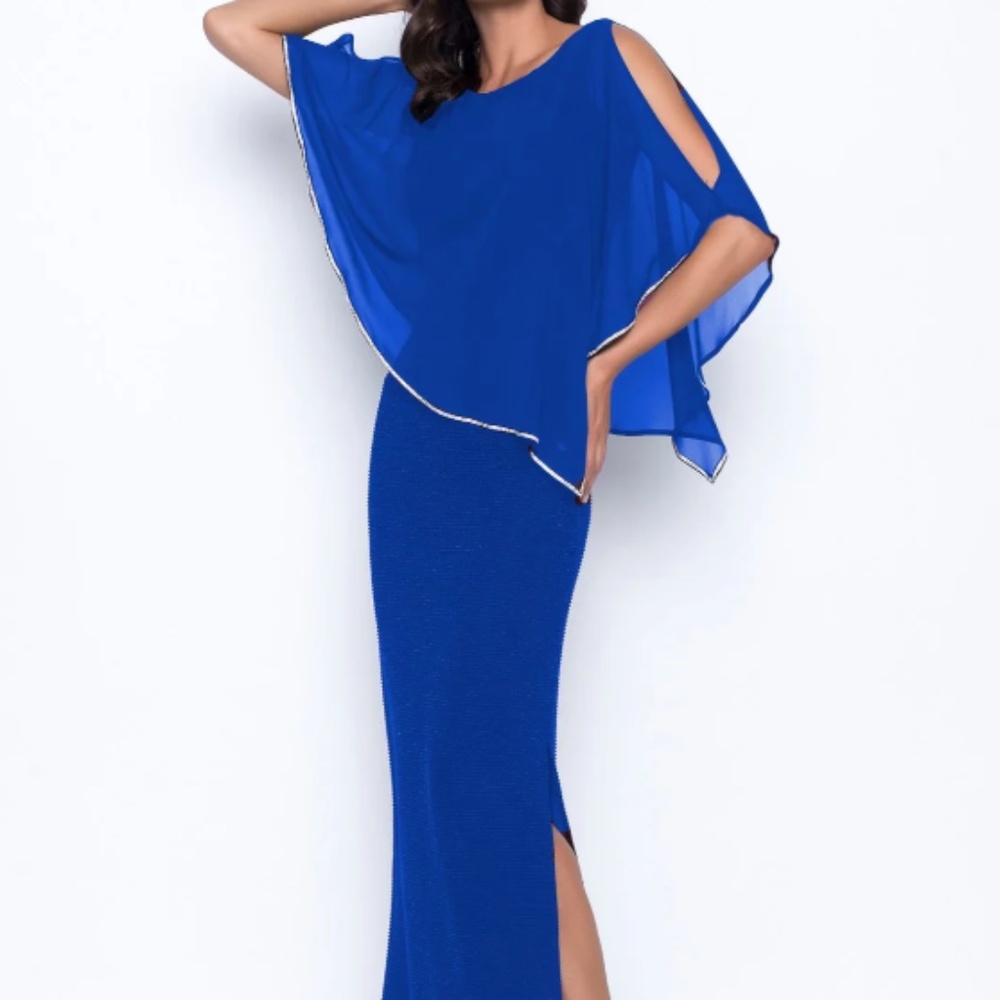 Frank Lyman Chiffon Drape Maxi Dress
